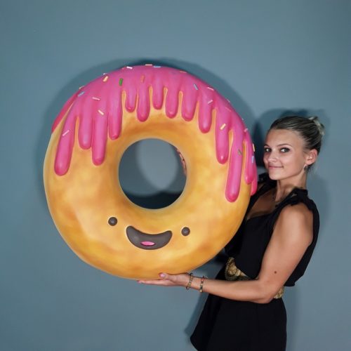 Donut smiley décor mural nlcdeco