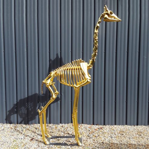 Squelette taille réelle girafe design or nlcdeco