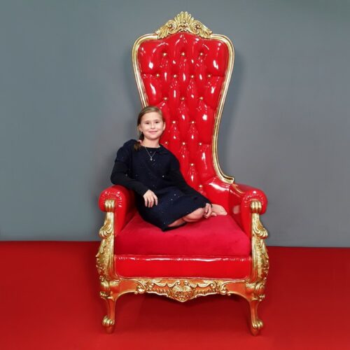 reproduction trône rouge décoration royale nlcdeco