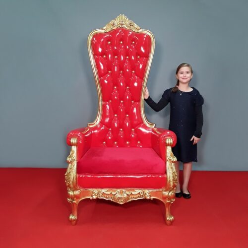 reproduction trône rouge noël fête nlcdeco