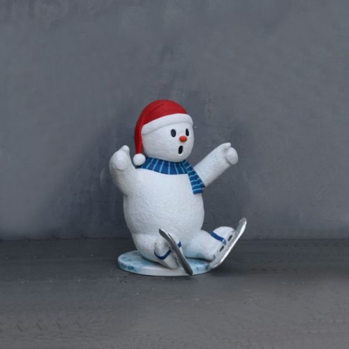Bonhomme de neige avec patins à glace nlcdeco