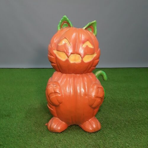 decorative pumpkin cat statue nlcdeco
