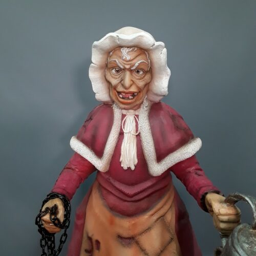 statue céramique vieille dame effrayante nlcdeco