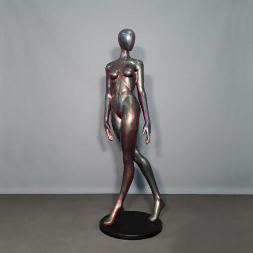 statue femme bronze métallisée nlcdeco