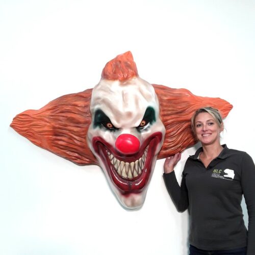 Clown effrayant en résine décor mural nlcdeco