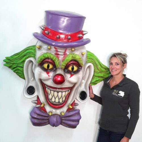 Masque de clown 3D décoration mural nlcdeco