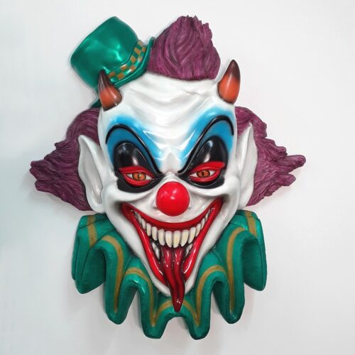 Masque mural céramique clown nlcdeco