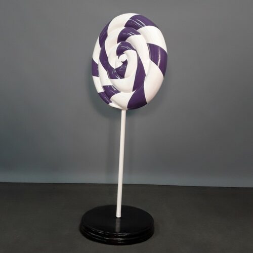 Sucette spirale blanche et violette résine nlcdeco