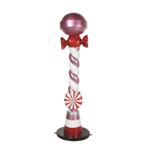 candy lamp post red color nlcdeco
