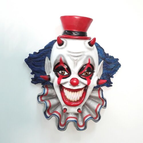 tête murale 3D clown halloween nlcdeco