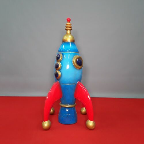 fusée bleue décorative jouet nlcdeco