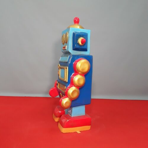 jouet décoratif robot bleu nlcdeco
