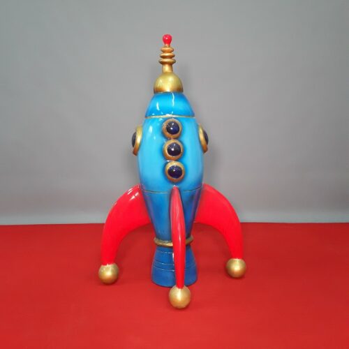 jouet fusée bleue nlcdeco
