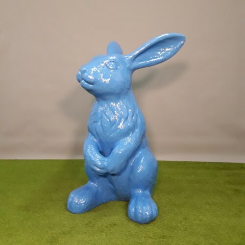 Statue lapin bleu décoratif nlcdeco