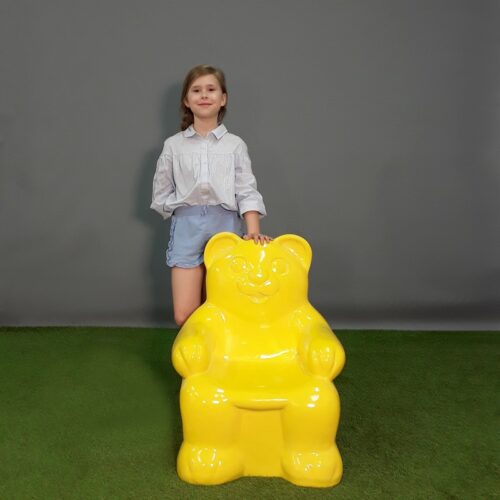 Fauteuil ours jaune nlcdeco