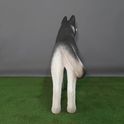 Reproduction chien Husky debout en résine nlcdeco