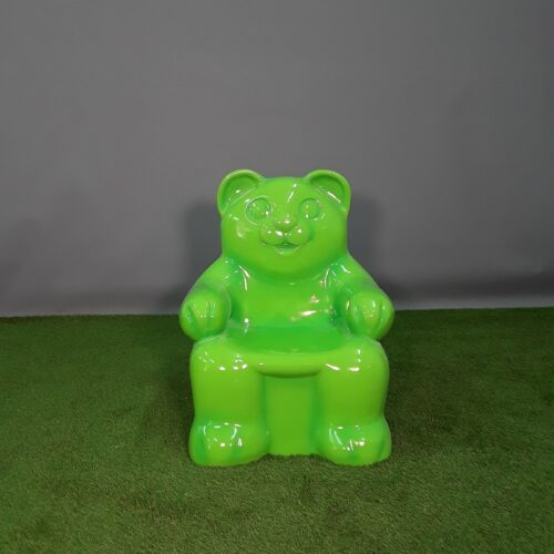 petite chaise en forme d'ourson vert nlcdeco