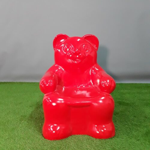 petite chaise enfant ourson rouge nlcdeco