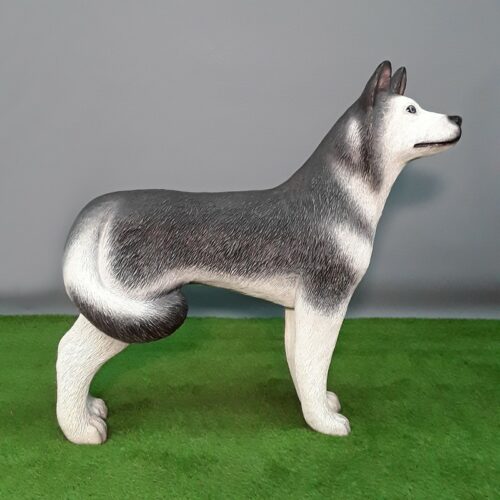 statue chien husky debout nlcdeco