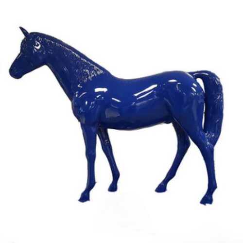 Cheval décoratif bleu nlcdeco
