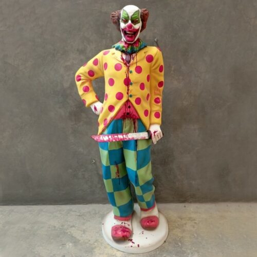 Statue clown effrayant avec couteau nlcdeco