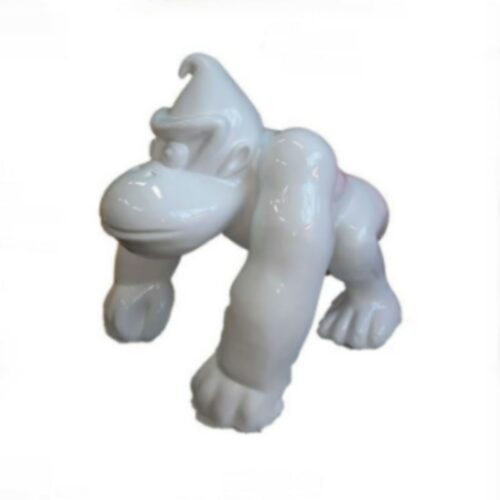 statue décorative gorille blanc nlcdeco