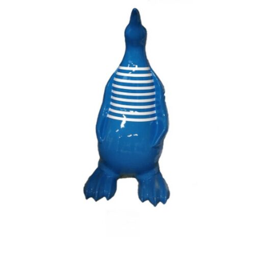 statue pingouin bleu en marinière nlcdeco