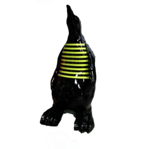statue pingouin noir en marinière nlcdeco