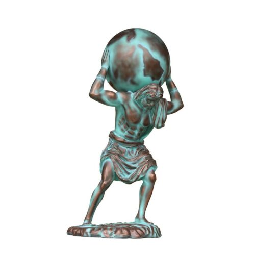 Statue bronze du personnage Atlas nlcdeco