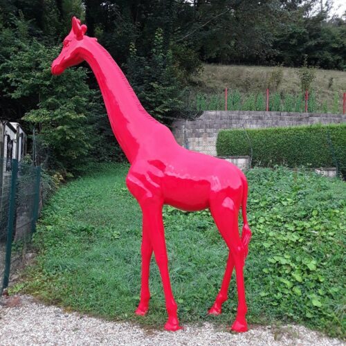 girafe rouge décorative nlcdeco