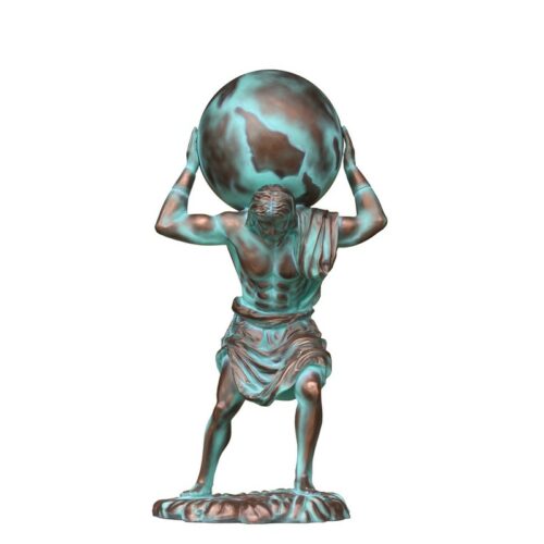 statue bronze d'Atlas nlcdeco