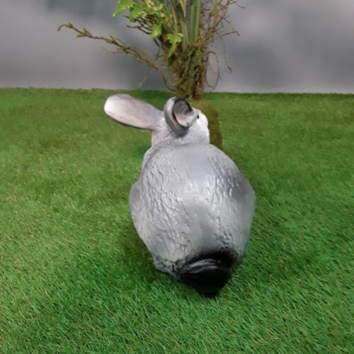 statue céramique lapin gris nlcdeco