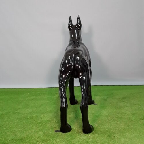 statue décorative dogue Allemand noir nlcdeco