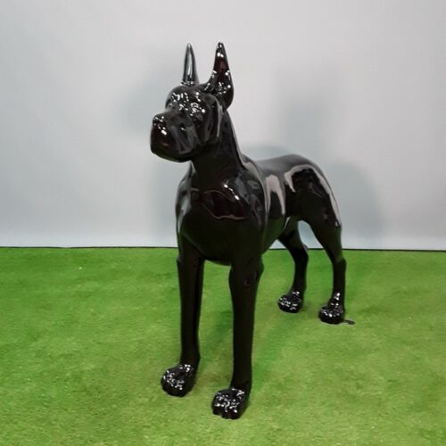 statue design noire laquée Dogue Allemand nlcdeco