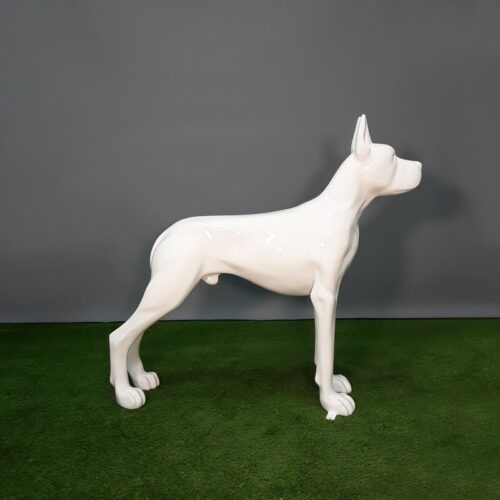 white dog design statue nlcdeco