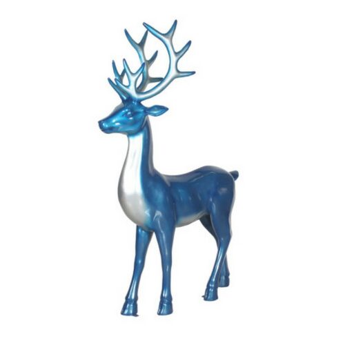 statue décorative renne bleu nlcdeco