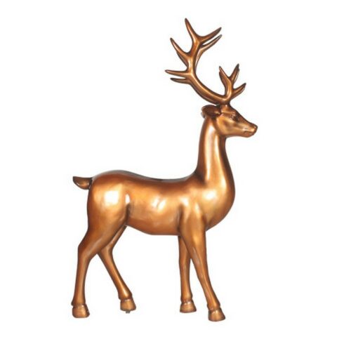 statue décorative renne debout couleur cuivre nlcdeco