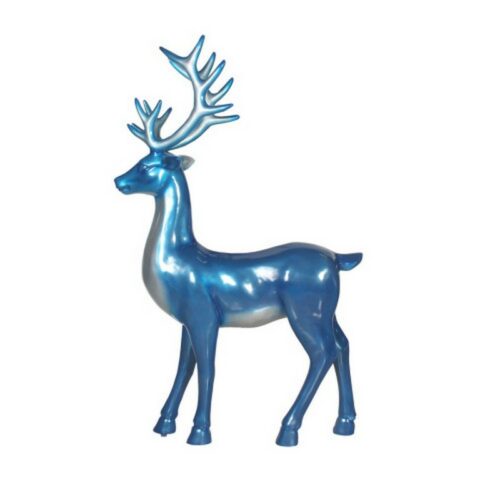 statue résine renne debout couleur bleu nlcdeco