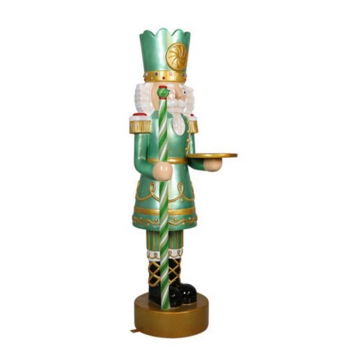 Statue décorative majordome costume vert nlcdeco