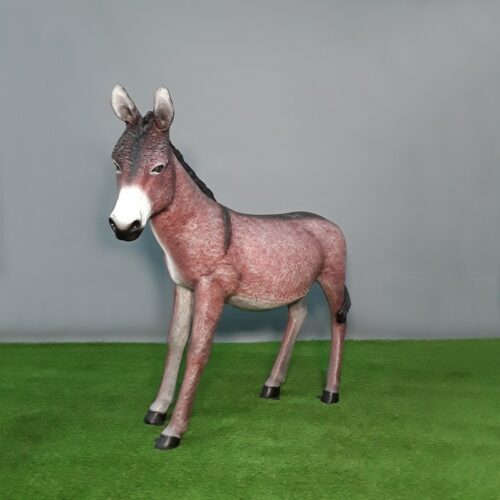 petit âne en résine décoratif marron nlcdeco