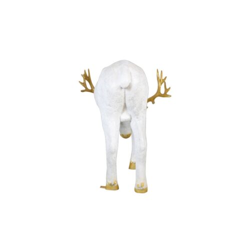 cerf géant thème noël sous la neige