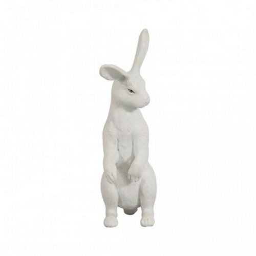 sculpture lapin blanc debout nlcdeco