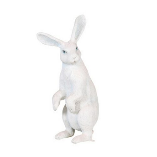 statue décorative lapin blanc debout nlcdeco
