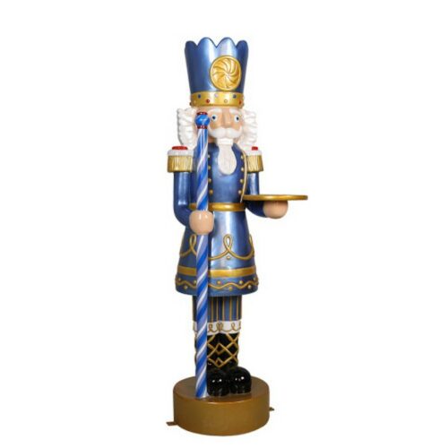 statue décorative majordome costume bleu nlcdeco