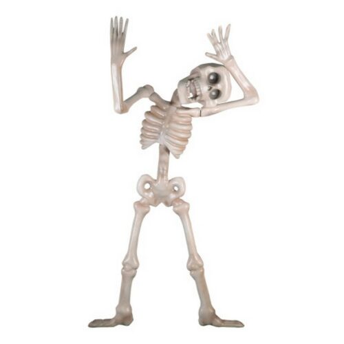 statue humoristique squelette mains en l'air nlcdeco