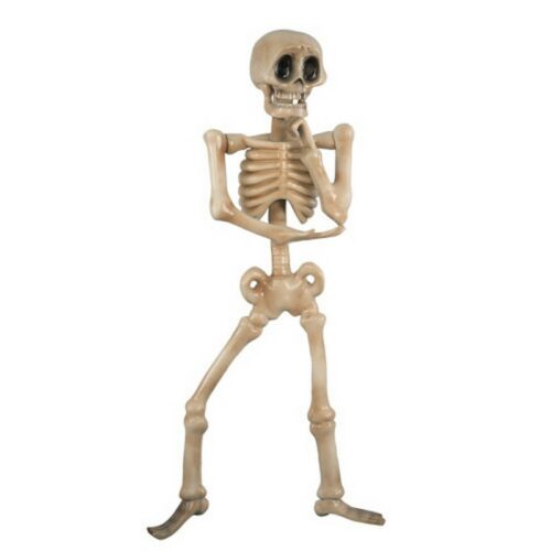statue humoristique squelette qui pense nlcdeco