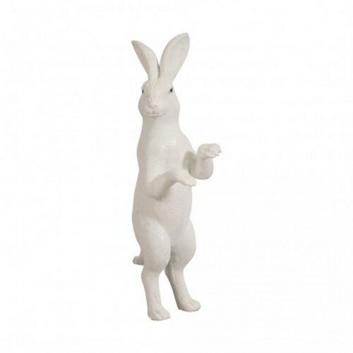 statuette décor de jardin lapin blanc nlcdeco