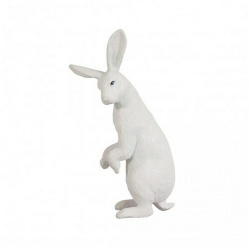 statuette décorative lapin blanc debout nlcdeco