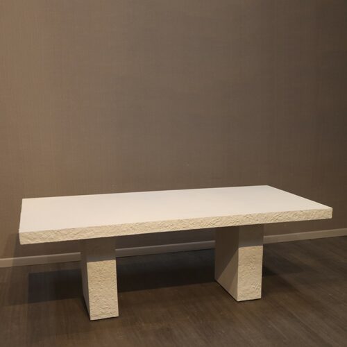grande table en granit blanc nlcdeco