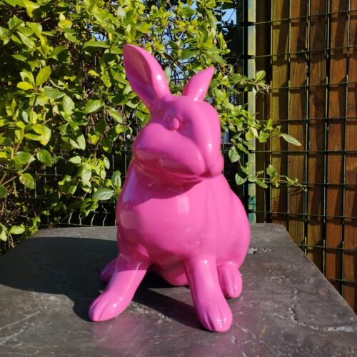 petit lapin décoratif couleur rose nlcdeco